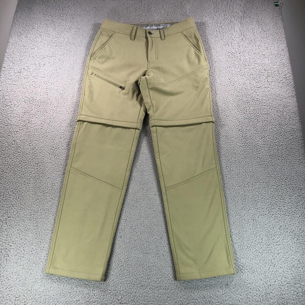 Quiksilver Pants Mens Medium Beige Convertible‎ Fleece Lined Winter Thick NEW